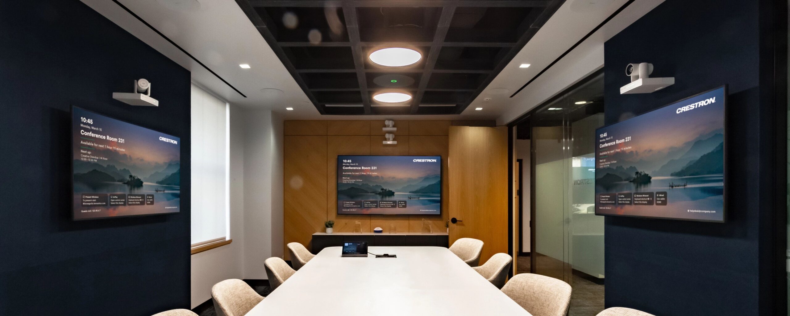 Crestron conference room with AI-powered solutions